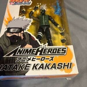 Naruto Shippuden Anime Heroes Hatake Kakashi Action Figure - Green & Black